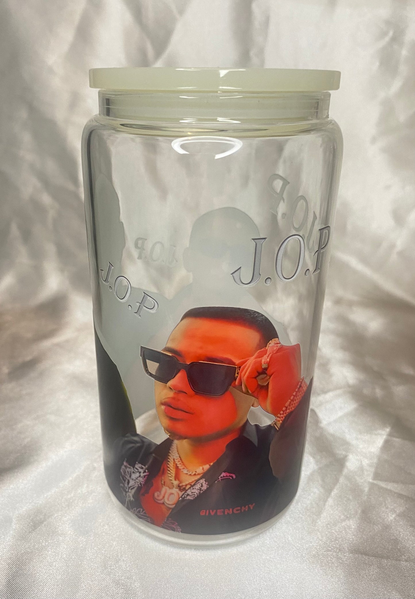 J.O.P glass cup