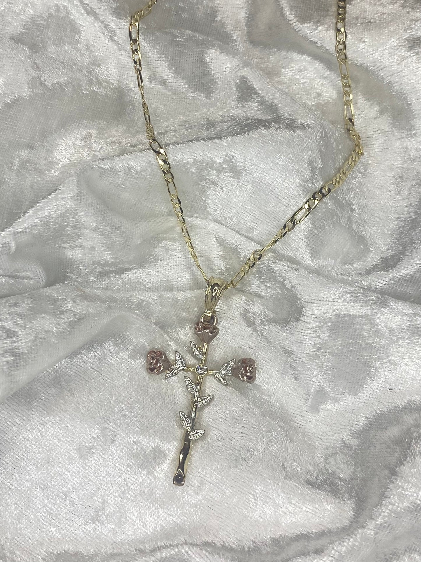 rose gold cross necklace