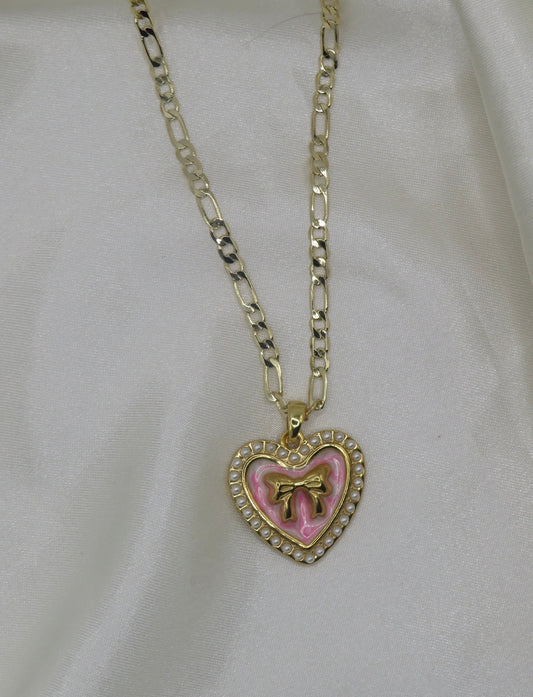 Peal heart bow