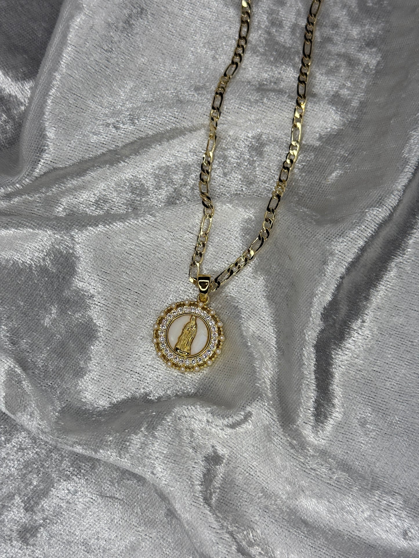 Pearl virgencita necklaces