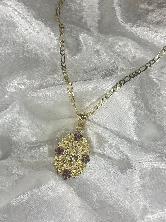 flower virgencita necklace