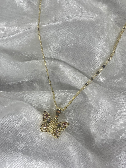Multi butterfly necklace