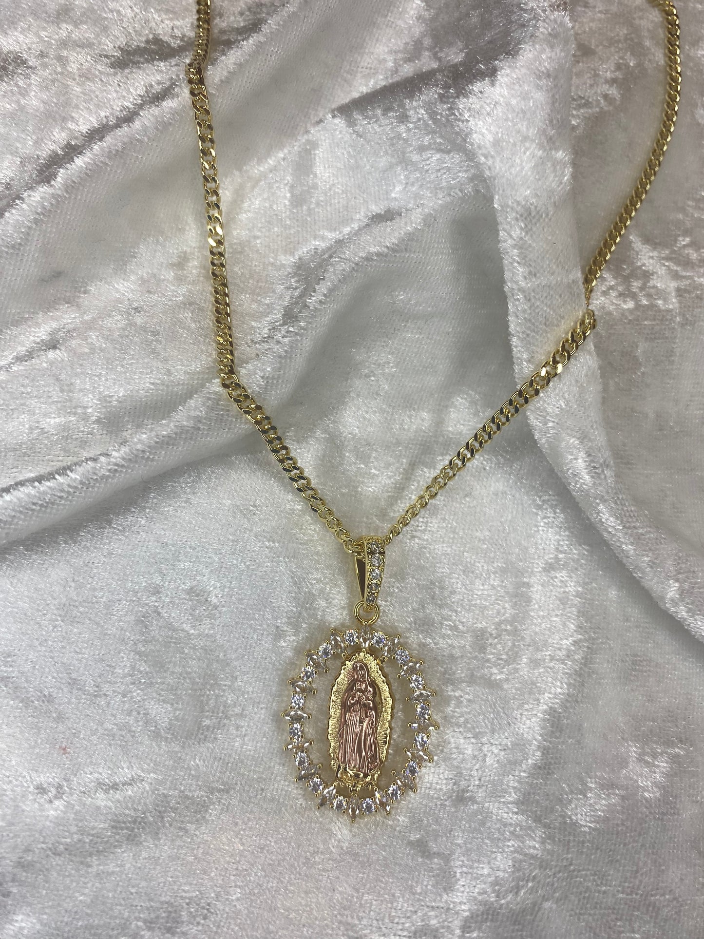 Crystal Virgencita Necklace