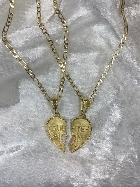 Daughter & Mom Breakable Heart necklace