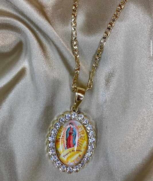 Sunrise virgencita necklace