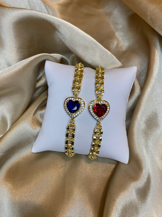 Icy heart bracelet